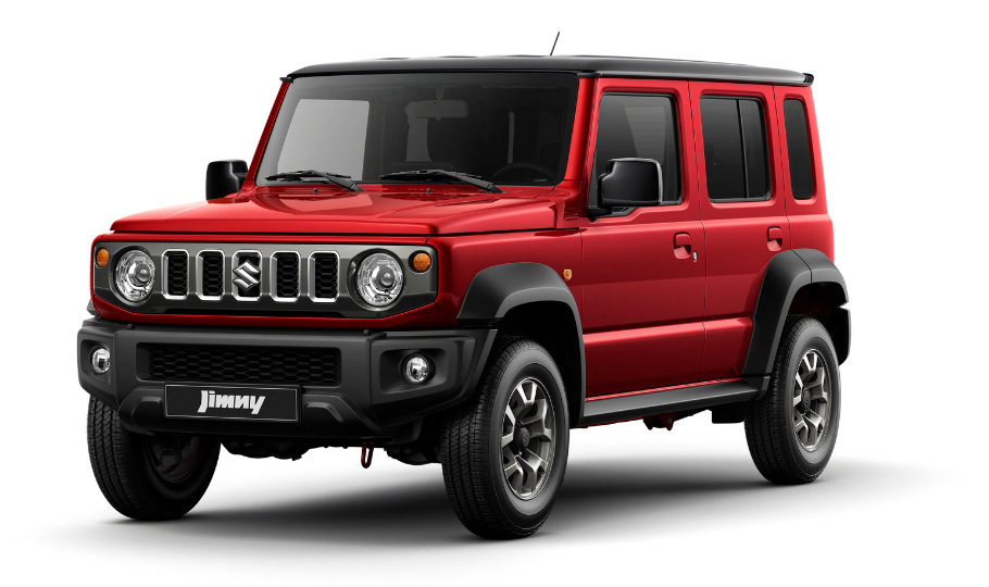 SASA-Jimny-5-Door-Sizzling-Red-Metallic-Bluish-Black-Pearl